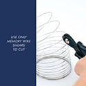 Memory Wire Kit, Round, Gold Color Large Bracelet 2.25 in, 5.7 cm / diameter, approx. 12 coils, Gold Color 3 mm Memory Wire End Caps, 8 pc