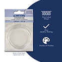 Memory Wire, Extra Heavy Duty Round, Extra Large Necklace, Silver Plated, Wire Diameter 1.0 mm / .039 in, 0.5 oz / 14 g, approx. 5 coils/pack