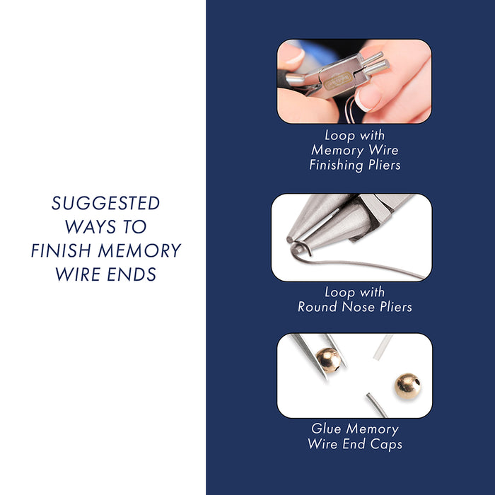 Beadalon - Memory Wire, Round, Large Bracelet, Rose Gold Color, .025 in , 0.62mm.  0.5 oz