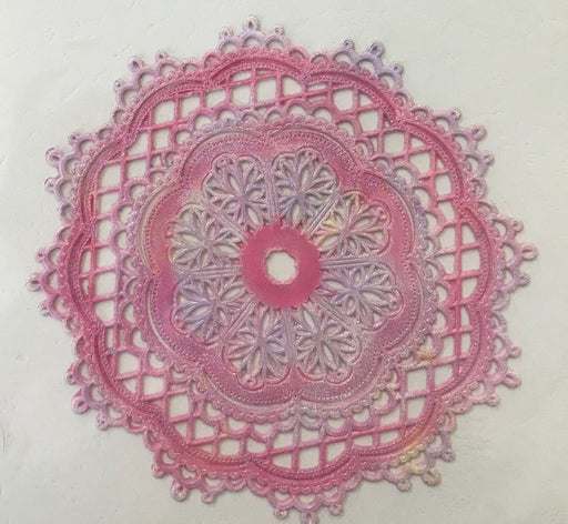 Van-Cha-Din - Mixed Media - 3D Decorative Lace Embellishment - Lilac Doily