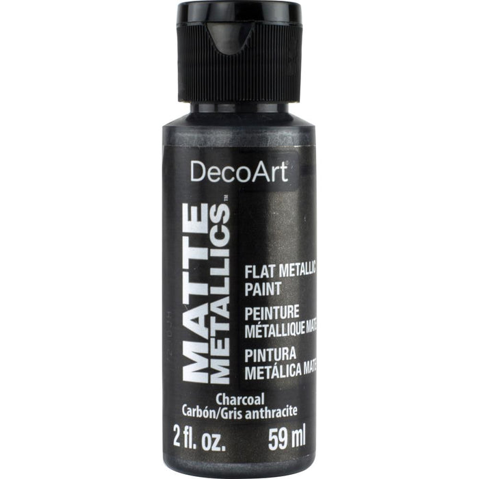 DecoArt - Matte Metallics Paint 2oz - Charcoal