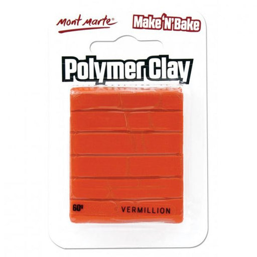 Atlas Paints - Make N Bake - Polymer Clay - 60g - Vermillion