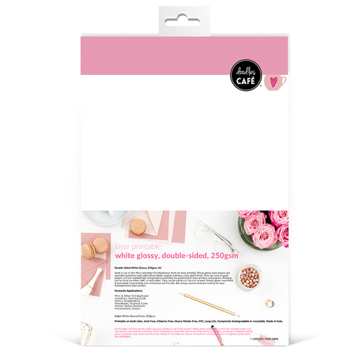 Doodles - Foil Easy Minc, Printable - Gloss White, Double-Sided, A4 300gsm, 50pk