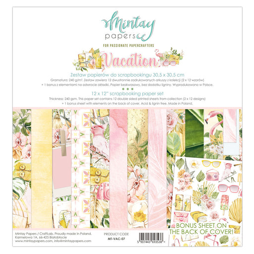 Mintay Paper - Vacation -12" x 12" Paper Pack
