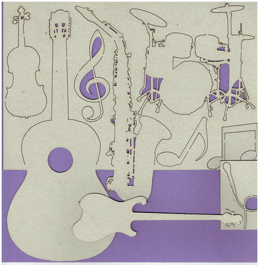 Celebr8 - Jumbo Card - 30cm x 30cm - Music Instruments
