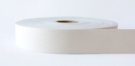 Plain Weave Cotton Tape - Natural - 25mm x 1meter