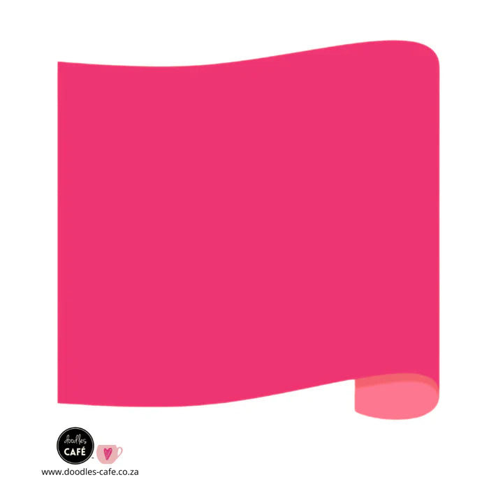 Poli-Flex Turbo - Heat Transfer Vinyl - NEON PINK (30cm x 1m)