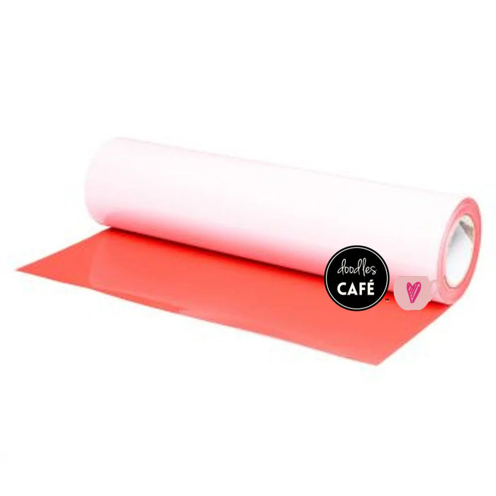 Poli-Flex Turbo - Heat Transfer Vinyl - NEON RED (30cm x 1m)