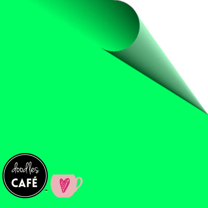 Poli-Flex Turbo - Heat Transfer Vinyl - NEON GREEN  (30cm x 1m)