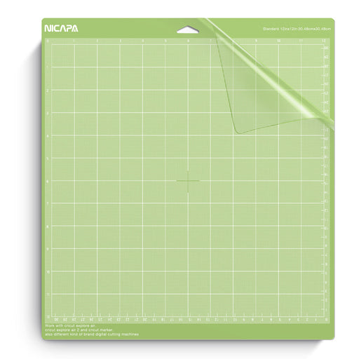 Nicapa - Cutting Mat for Cricut, Standard-Grip - 12" x 12" (1pc)