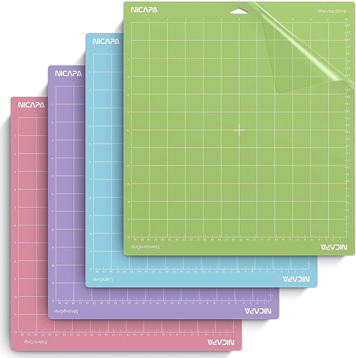 Nicapa - Cutting Mats for Cricut, Value Pack - 12" x 12" (4 pieces)
