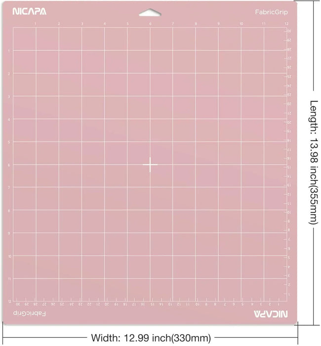 Nicapa - Cutting Mat for Cricut, FabricGrip Mat - 12" x 12" (1pc)