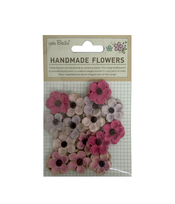 Little Birdie - Handmade Flowers Nicole - Vintage Pink 15pcs