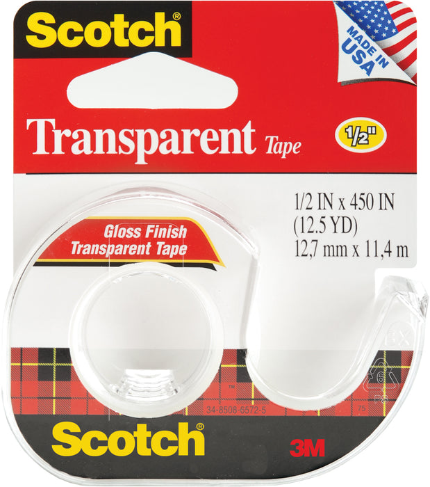 Scotch - Transparent Tape Gloss - .5"x500"