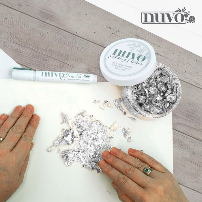 Nuvo - Gilding Flakes - Silver Bullion - 200ml