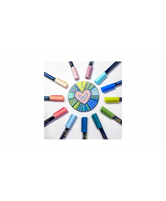 Life In Colour - Ocean Brush Tips 12pcs 0.5-8mm Flexible Tips