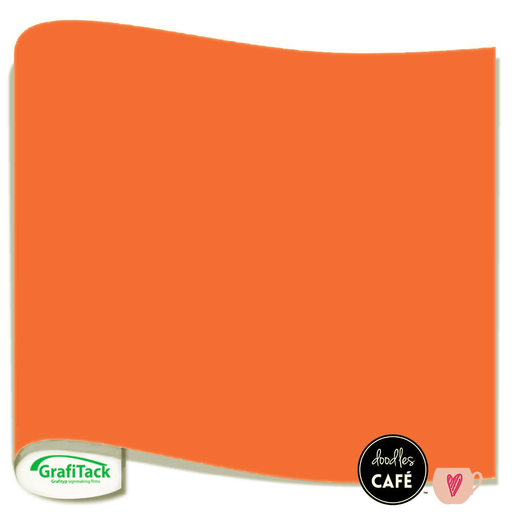 Grafitack - Adhesive Vinyl Sheet Glossy - Light Orange (30cm x 1M)