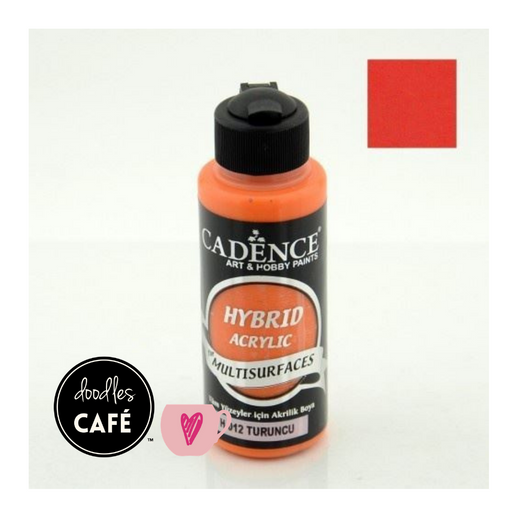 Cadence - Hybrid Acrylic Paint - Multi Surfaces & Leather - Orange 70ml