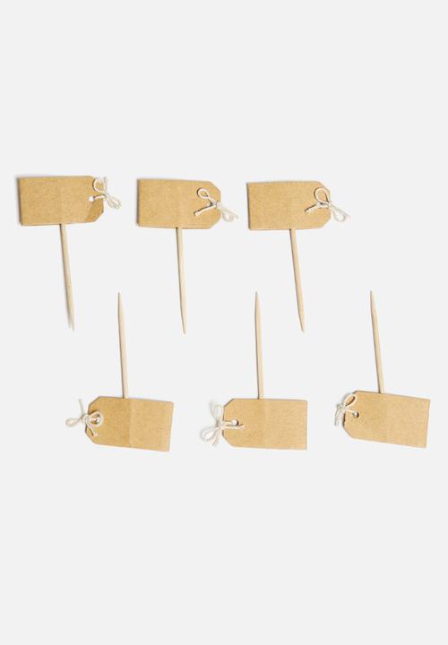 GingerRay - Vintage Affair - Cupcake Sticks - Brown Kraft