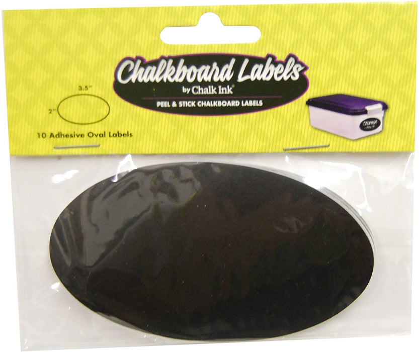 Oval Chalkboard Label Pack of 10