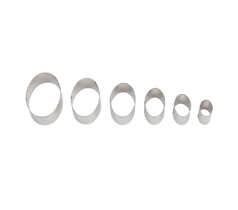 Sculpey Tools Graduated Cutters: Oval, 6 pc