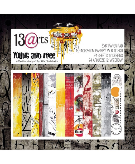 13 Arts - 6" x 6" Double Sided - Paper Pack - Young and Free Collection