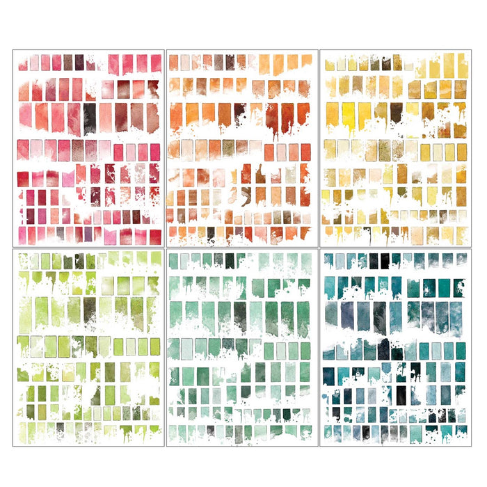 49 And Market - Spectrum Sherbet – Rub-on Transfer Set - Palettes - 6" x 8"