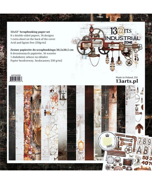 13 Arts - 12" x 12" DS-Paper Pack - Industrial Zone