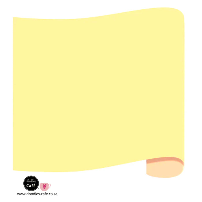 Poli-Flex Turbo - Heat Transfer Vinyl - PASTEL YELLOW (30cm x 1m)