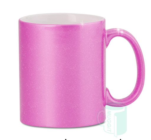 Sublimation or Laser Transfer - 11oz Mug - Pink Glitter