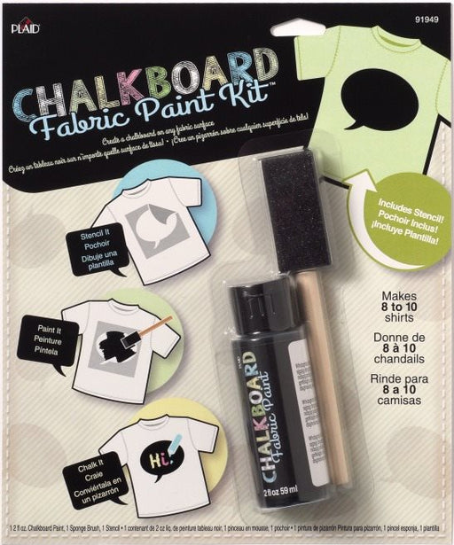 Plaid - Chalkboard FABRIC Paint Kit - Oval Speech Bubble