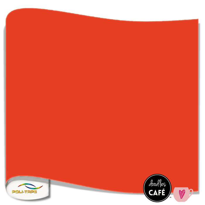 Poli-Flex Turbo - Heat Transfer Vinyl - Flame Red(25cmx1m)