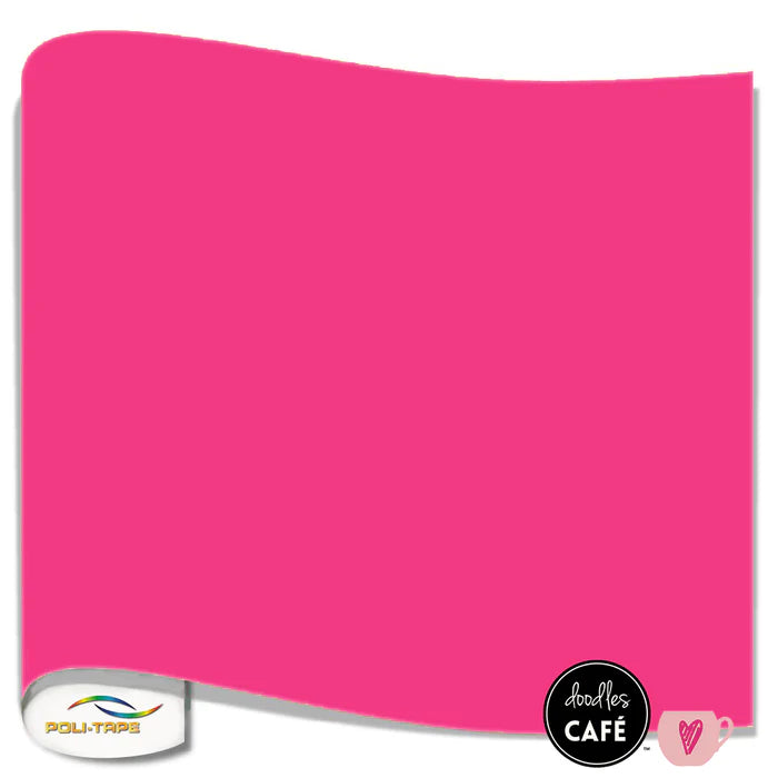 Poli-Flex Turbo - Heat Transfer Vinyl - NEON DARK PINK (30cm x 1m)