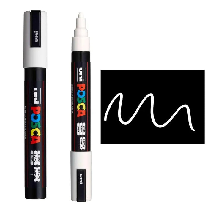Posca PC-5M White Paint Marker Bullet shaped