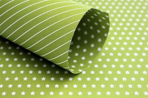 Lady Pattern Paper - Little Star - Green Chartreuse