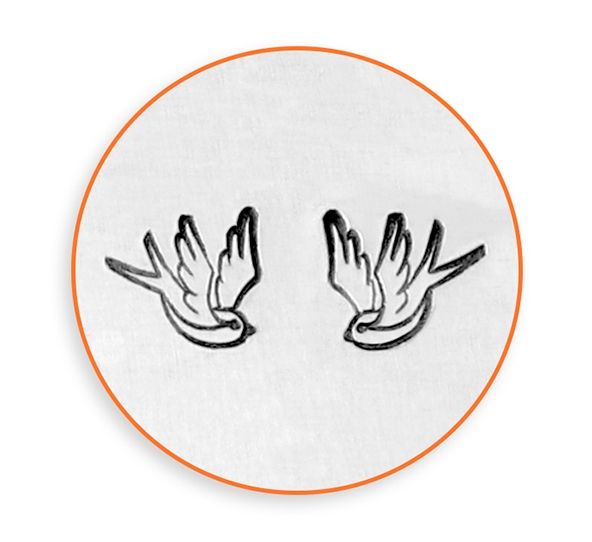 Swallows Design Stamps, 2pc