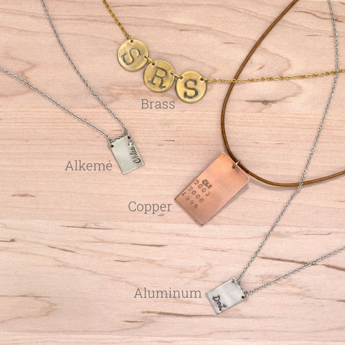 Rectangle w/ 2 Holes, 7/16" x 3/4"- Premium Stamping Blanks Aluminum 16g