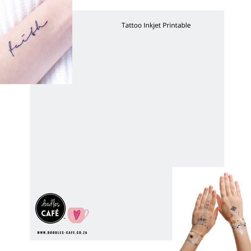 Doodles - Temporary Tattoo Paper - A4 - Inkjet Printers - Each