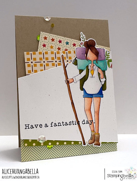 Stampingbella - Curvy Girl Collection Stamp -  Loves To Hike