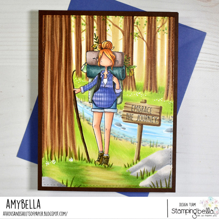 Stampingbella - Curvy Girl Collection Stamp -  Loves To Hike