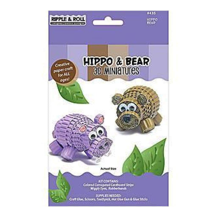 Quilled Creations - Quilling Kit - Hippo & Bear