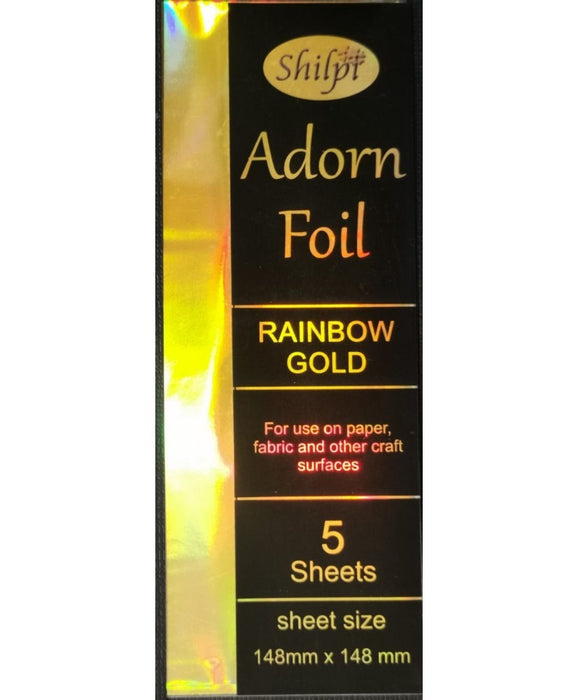 Shilpi - Transfer Foil - 5 sheets -Rainbow Gold Transfer Foil
