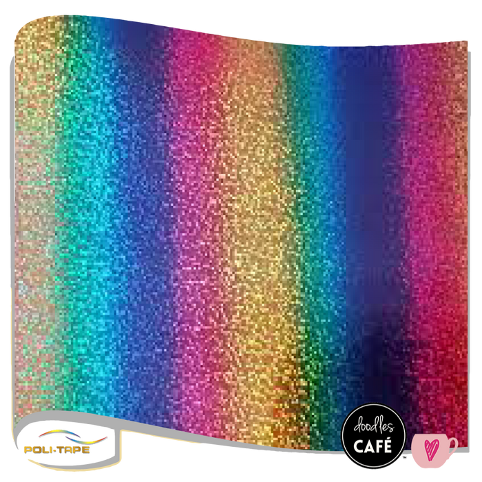 Flex Paillettes - Heat Transfer Vinyl - Hollographic Multi Color (23cmx1m)