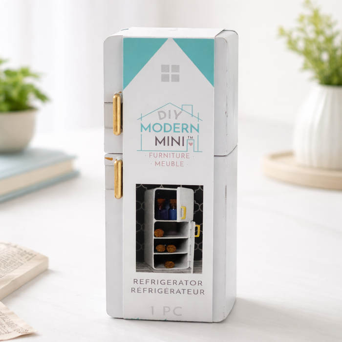 DIY Modern Furniture - Refrigerator - 1 Inch Scale - DOLLHOUSE-TOY