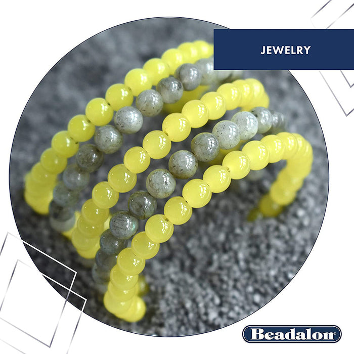 Remembrance Memory Wire, .036 in / 0.91 mm Heavy Duty Round, Bracelet, Large, Bright, 1 oz / 28.35 g, approx. 30 coils/pack