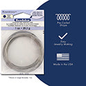 Remembrance Memory Wire, Round, Bracelet, Large, Bright, 1 oz / 28.35 g, approx. 60 coils/pack