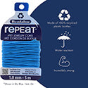 RePEaT, 100% Recycled PET Braided Cord, 12 Strand, 1.5 mm / .059 in, 125 lb / 56.7 kg, Break Strength, Cloud, 16.4 ft / 5 m
