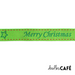 Jacquard Woven Ribbon - Merry Christmas – Lime / Beetle Green / Red (20mm x 1m)