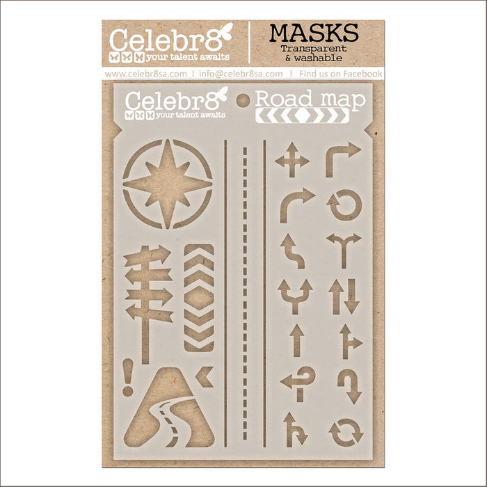 Celebr8 -EQUI STENCIL: RUGGED ODYSSEY ROAD SIGNS