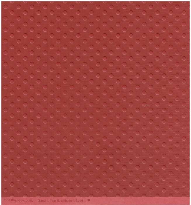 Core'dinations - Spotted Collection - Tillie Embossed Dot 12" x 12" Cardstock - Red